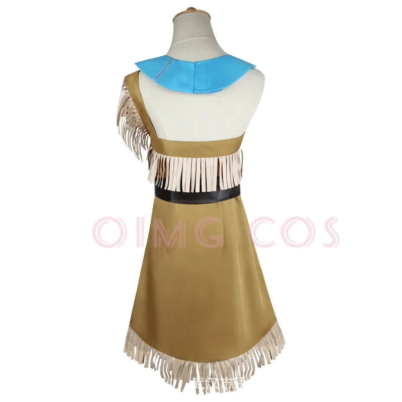 Women's Anime Pocahontas Uniform Masquerade Game Costume - alternate view 3