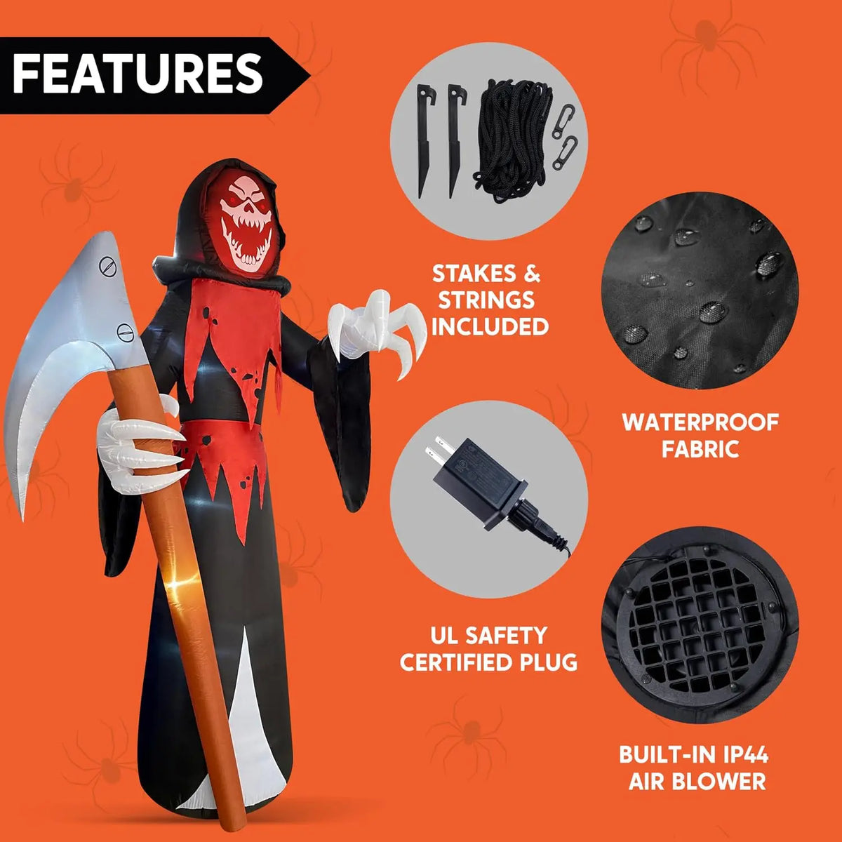 Grim Reaper Halloween Decoration - Inflatable LED - product image 5