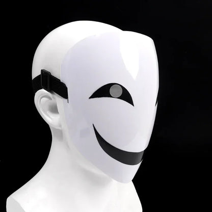 Scary Smile Mask Costume Scary Clown Anime Black Bullet Face Mask Evil Smile Mask - 1PC