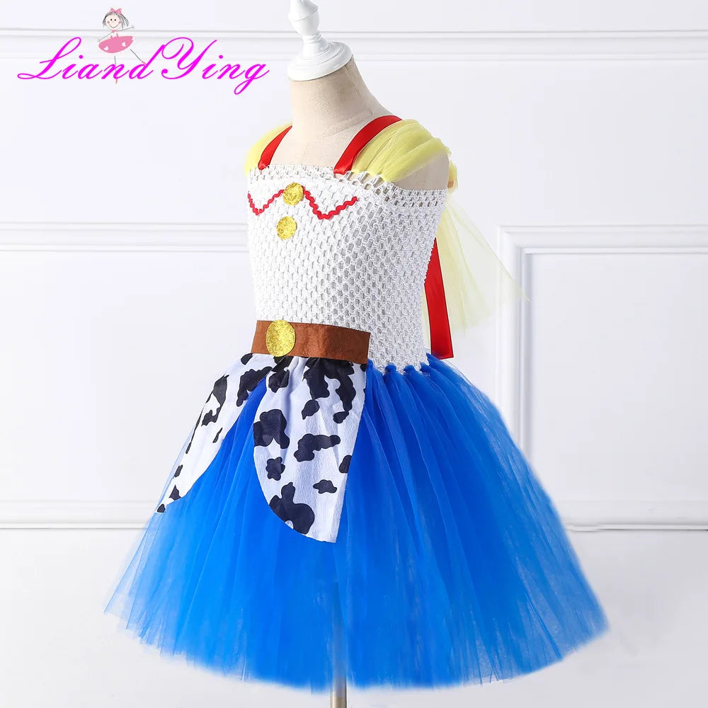Girls' Toy Story-Inspired Tutu Dresses – Jessie, Woody, Buzz & Forky