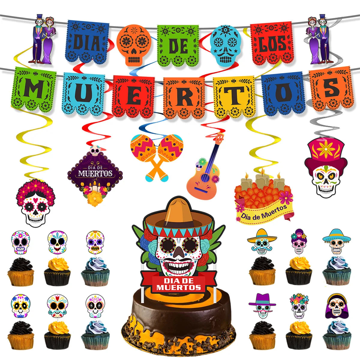 Day of the Dead Skull Party Tableware Set - product image 8