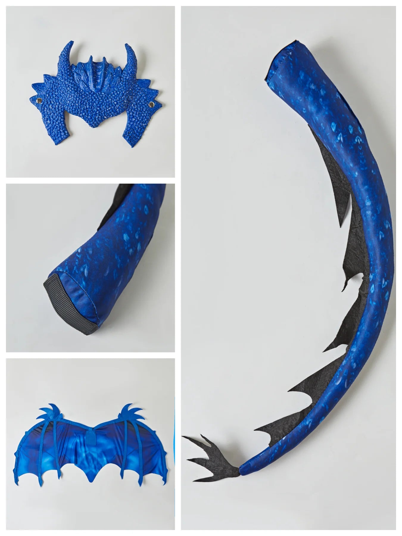 The Frost Blue Dragon Knight Jumpsuit For Kids, Halloween Carnival Theme Party Costume
