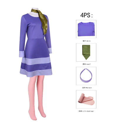 Velma Women's Halloween Costume – Orange Top & Red Skirt