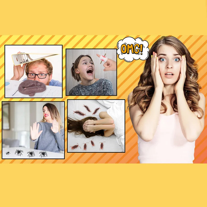 Jokes and Pranks Kit, Funny Gag Gifts, Novelty Toys for Kids and Adults, Party Prank Supplies, Surprise Gifts.