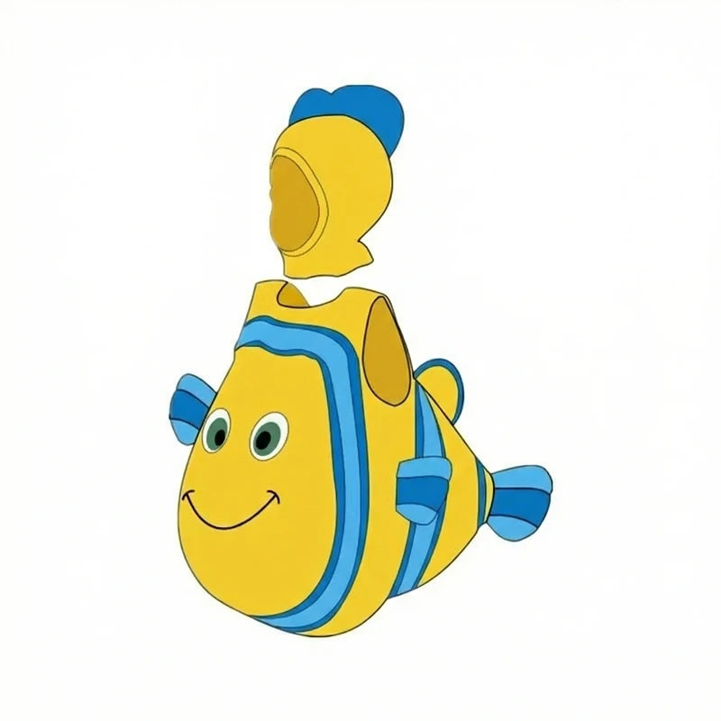 Kids Yellow Fish Costume Cute Clownfish Outfit with Hat Tail for Halloween Performance - 02 / S
