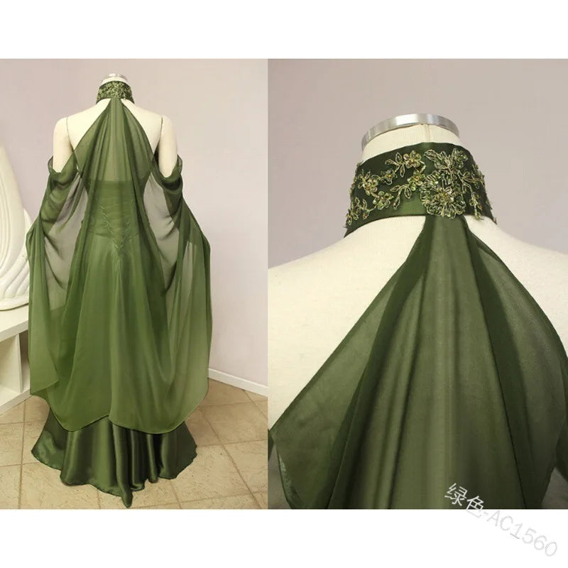 Women's Medieval Shawl Cape Cloak Neck Princess Witch Bride Costume - alternate view 2