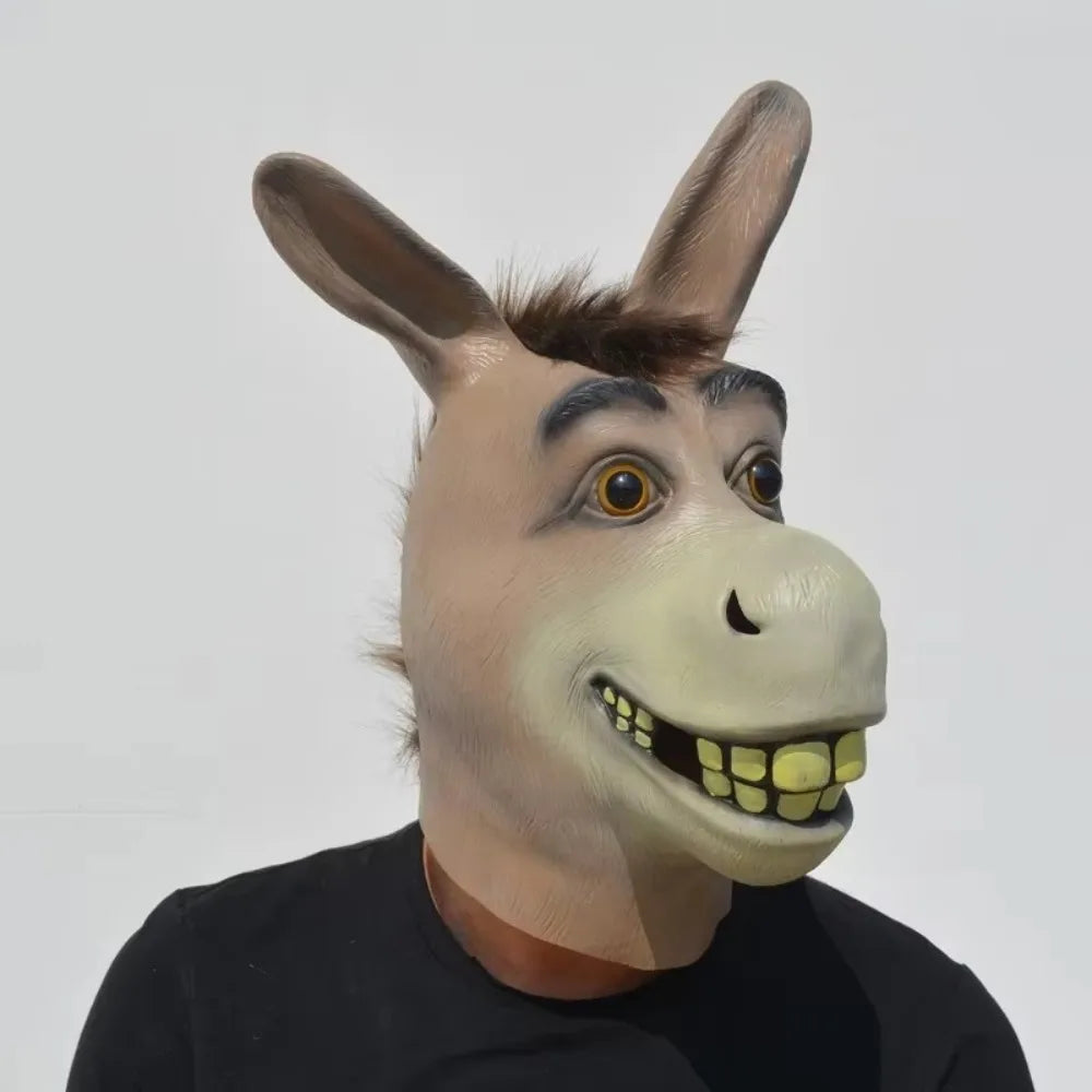 Funny Latex Halloween Cosplay Mask Realistic Unisex Haunted House Prop Durable Prank Helmet Prop