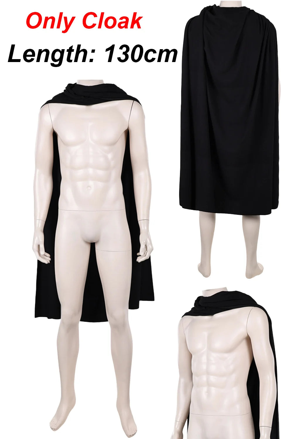 Din Djarin Black Cape Costume for Men Cloak TV Bounty Hunter Man Costume Accessories - Only Belt / S