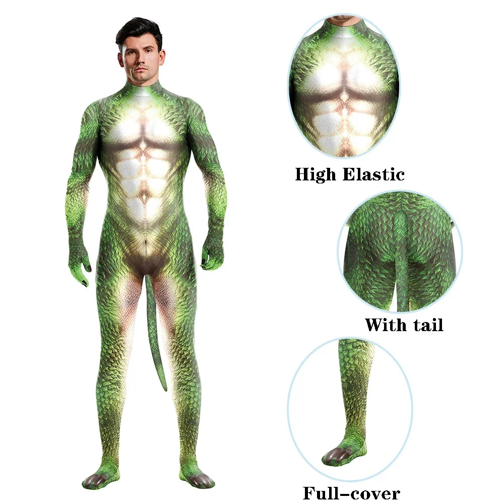 Full Cover Elastic Zentai Pet Suit Jumpsuit Print Catsuit Bodysuits Tail Purim Pet - 1019 / M