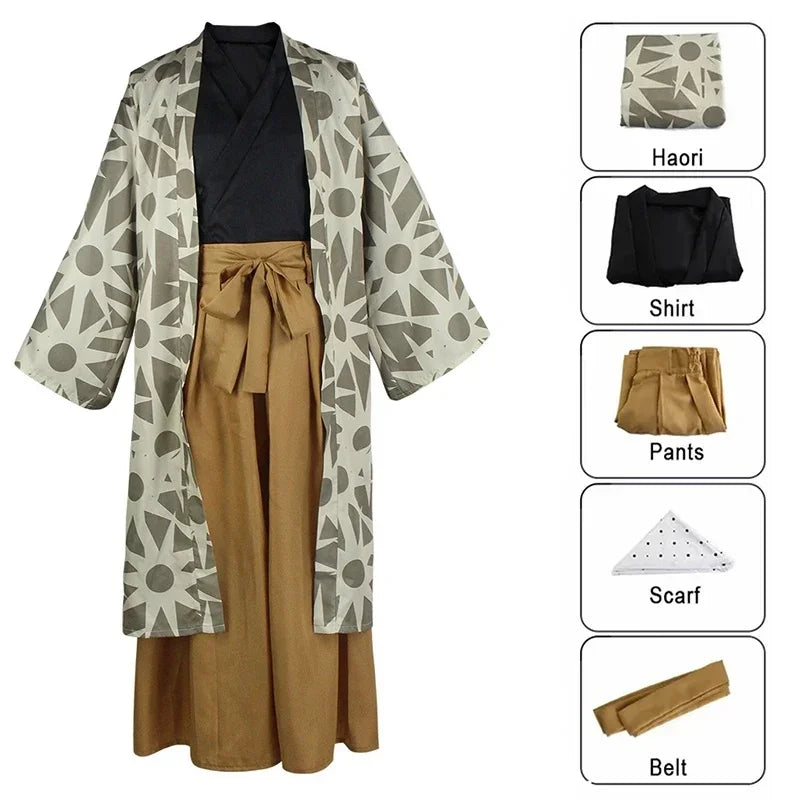 Haganetsuka Hotaru Costume Anime Demon-Hunting Anime Hotaru Haganezuka Costume Kimono Mask - Costume and mask / L