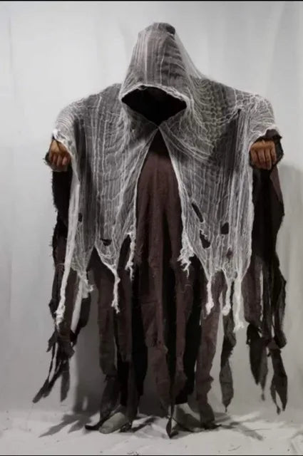 Unisex Halloween Ghost Dementors Costume Gothic Horror Zombie Tattered Hooded Capes Day of - View 15