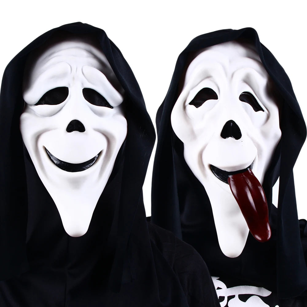 Quality Halloween Movie Scream Horror Face Mask Realistic Creepy Ghost Masks Stick Tongue Out Funny Scary - product image 7