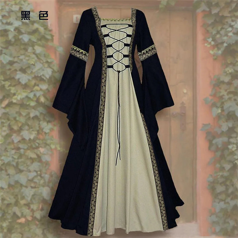 Women's Medieval Dressing Big Swing Vintage Long Sleeve Hollow - product image 22
