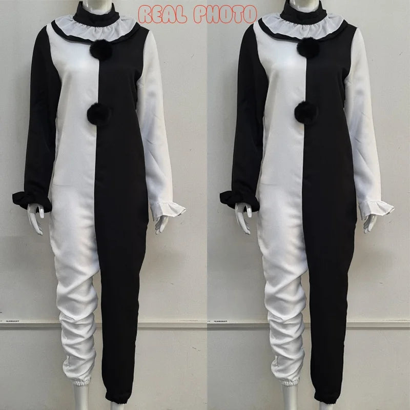Art the Clown Costume Movie Terrifier 2 Art the Clown Costume Jumpsuit Mask Halloween - Costume and mask C / S