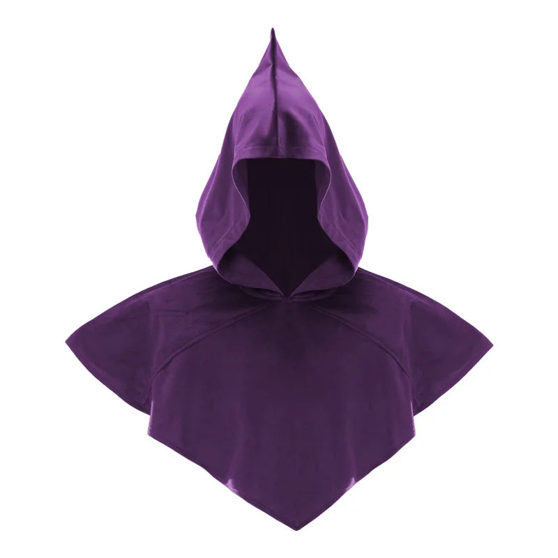 Medieval Cos Hooded Cape Wizard Short Cloak Unisex Halloween Costume - View 7