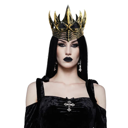 Royal Crowns Costume King Queen Crowns Princess Tiara Halloween Costumes Accessories Xmas - silvery crown 1