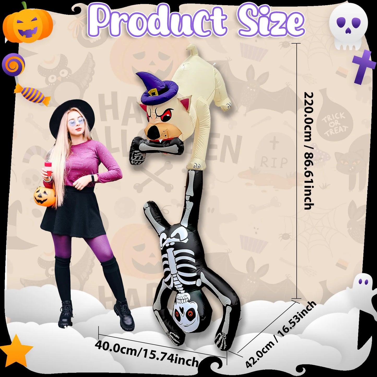 8 Ft Skeleton Halloween Inflatable - product image 2