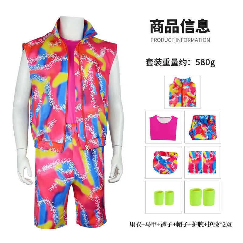 80s Workout Costume for Men Halloween Cosplay 80s 90s Workout Outfit Party Clothing for Adult Mens Include - product image 5