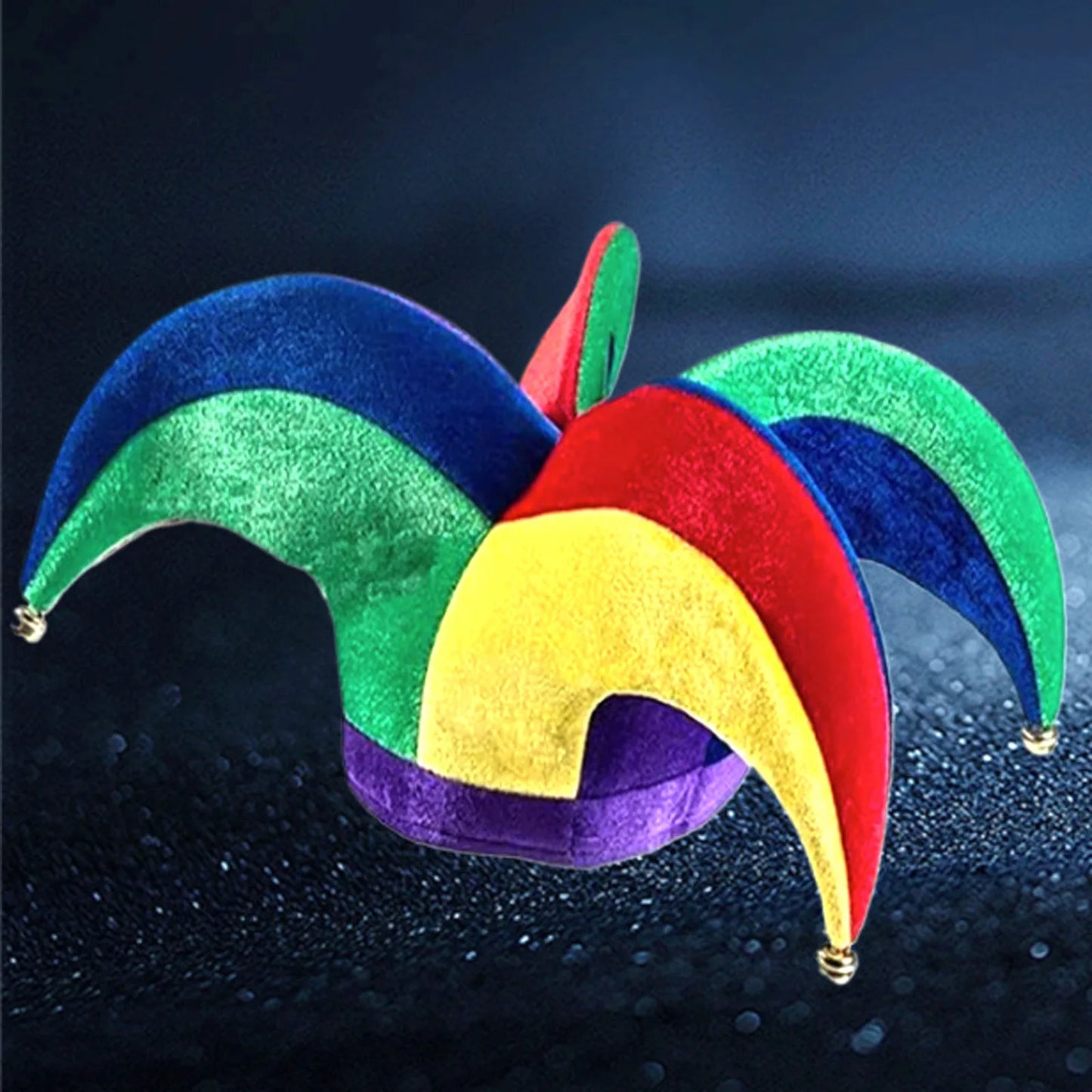 Halloween Costume Clown Hat Jester Collar Unisex Clown Hat Cap with Bells Costume - View 5