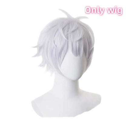 Gojo Satoru Costume Pour Hommes Anime Iforme De Lycée Perruque Trempée Costume - black / 130