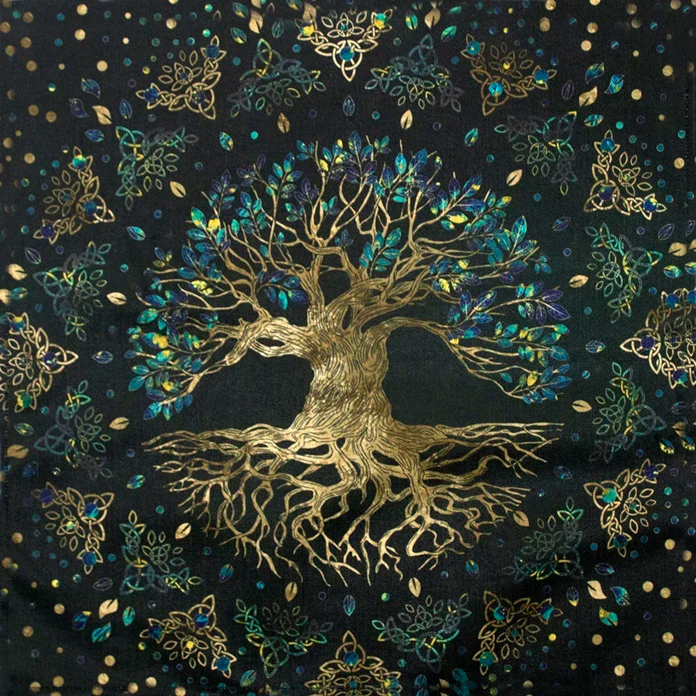 Zodiac Tree of Life Tarot Altar Cloth