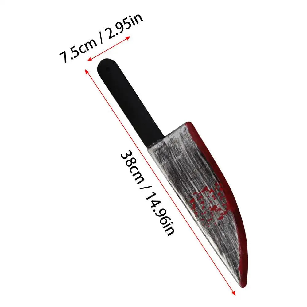 Realistic Fake Knife Prop with Fake Blood Scary Halloween Decorations Prank Toy Halloween Party Haunted House - product image 9