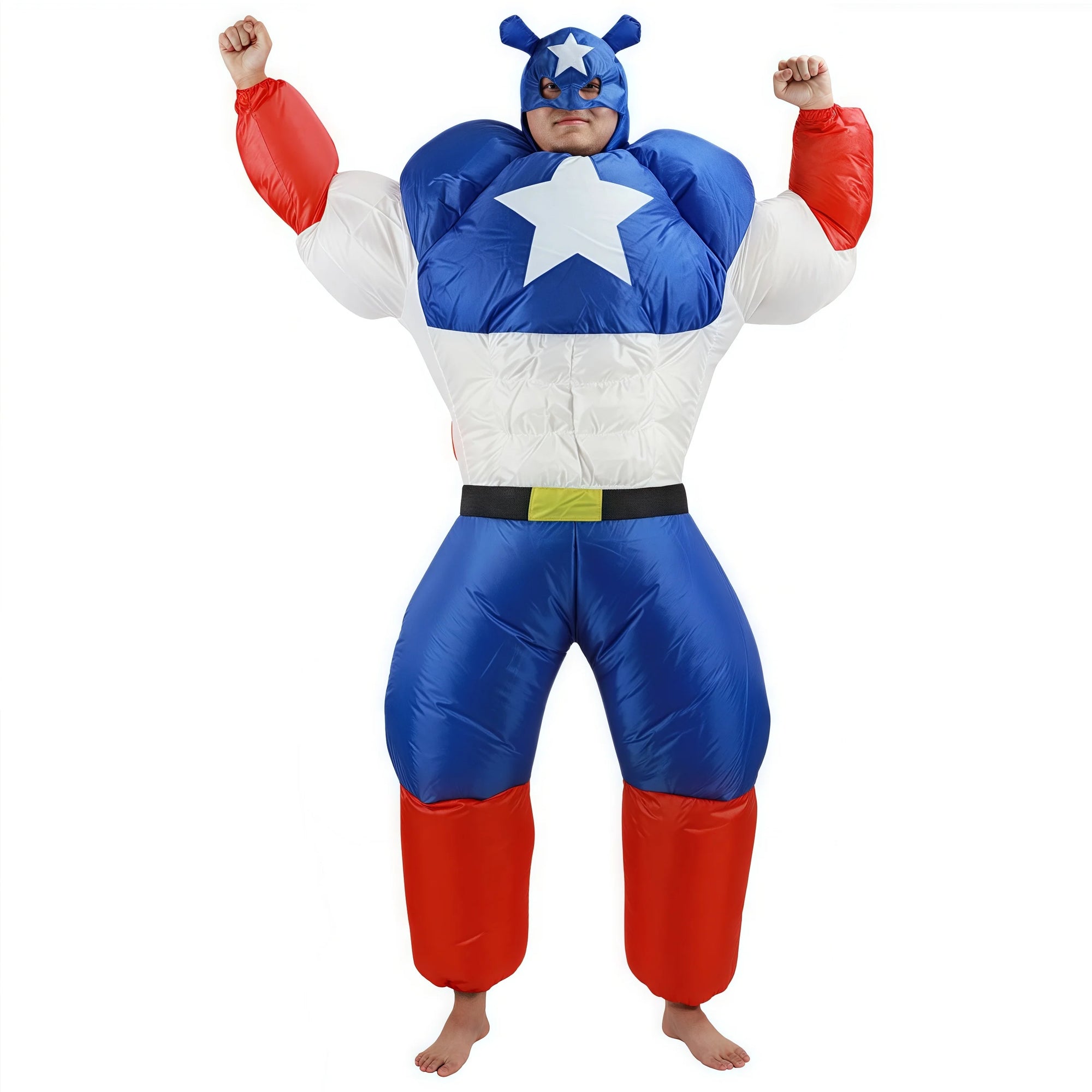 Inflatable Captain Hulk Super hero Cosplay Jumpsuit Costume Halloween for Man Party - product image 8