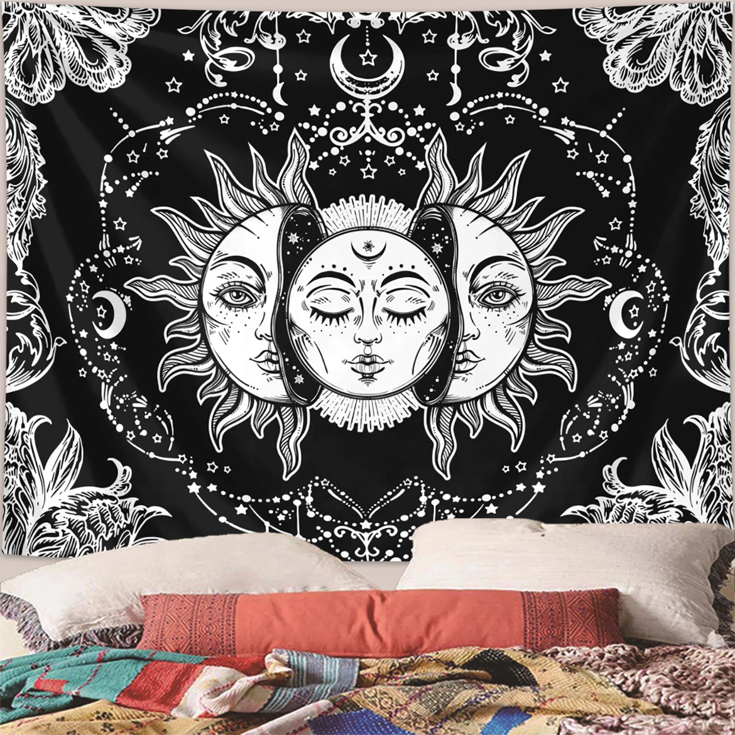 Sun & Moon Celestial Tarot Tapestry
