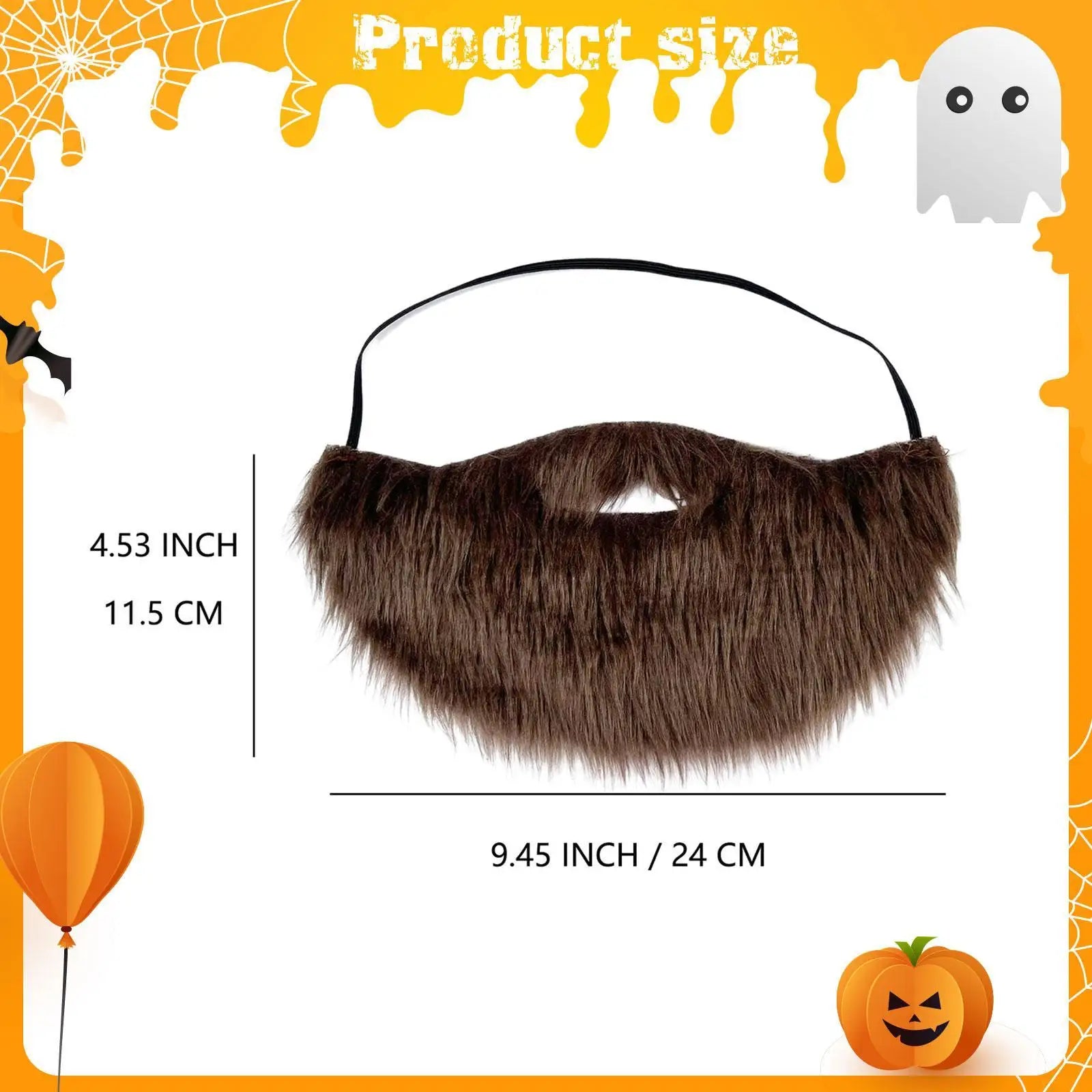 Halloween Fake Beard Adults Funny Professional Costume Accessories for Holiday Festival DIY Makeup - product image 5