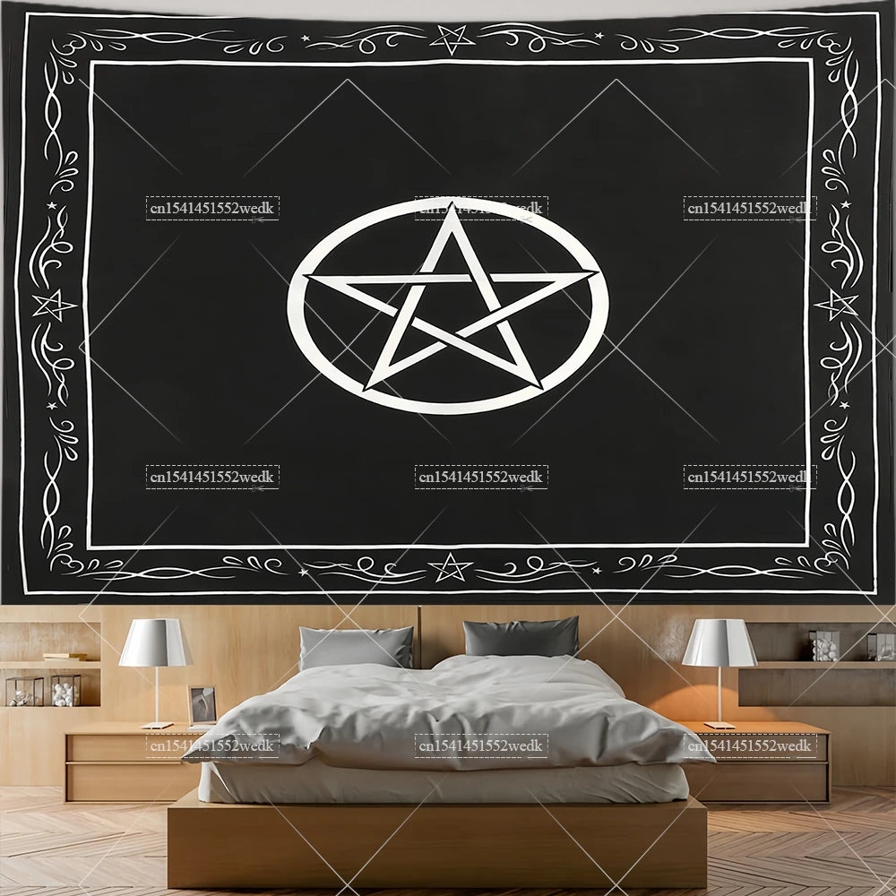 Pentagram Moon & Celtic Witchcraft Tapestry