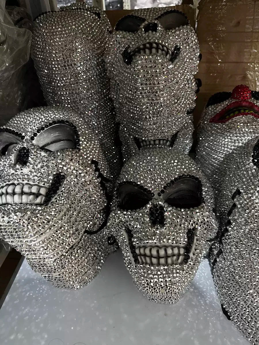 Bling Ghost Clown Mask for Men Costume Accessory Scary Women Mardi Gras Mask for - View 5