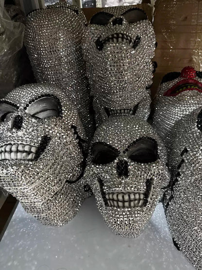 Bling Ghost Clown Mask for Men Costume Accessory Scary Women Mardi Gras Mask for - View 5
