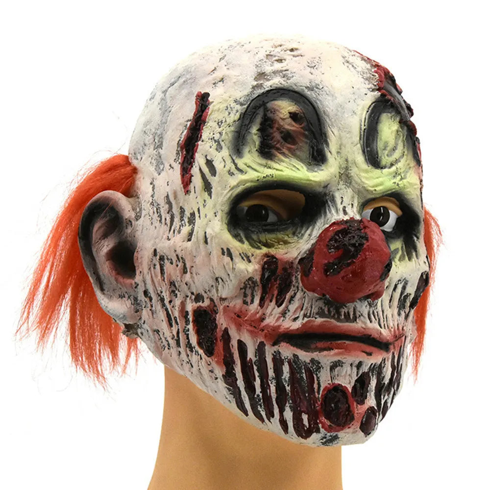Halloween Scary Evil Clown Mask Horror Face Zombie Costume - View 4