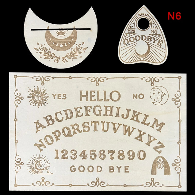 12-Inch Engraved Wooden Pendulum Divination Board