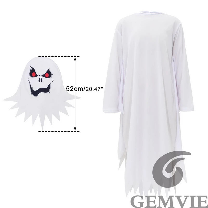 Kids' Ghost White Scary Suit Costume - alternate view 3