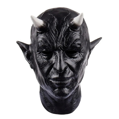Costume Mephistopheles Mask Horror Demon Horn Mask Devil Killer Latex Helmet Halloween - View 5