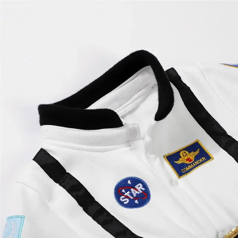 Baby Toddler Astronaut Costume Embroidered Space Suit Jumpsuit Costume Fall and