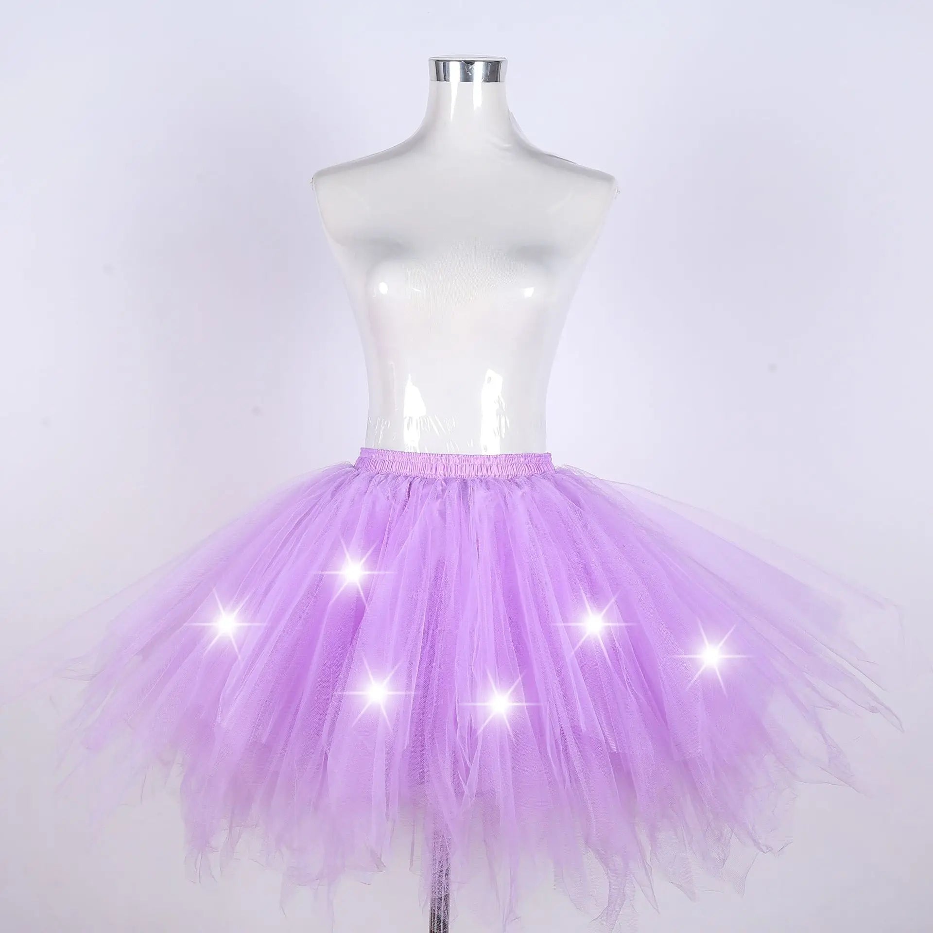 LED Light-Up Tutu Skirt & Fairy Headband Options – Neon Party Costume
