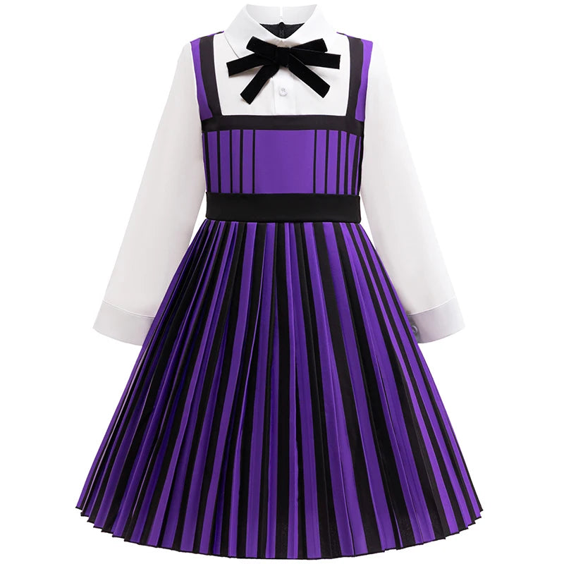 Girls Purple Academy-Inspired Halloween Costume Dress