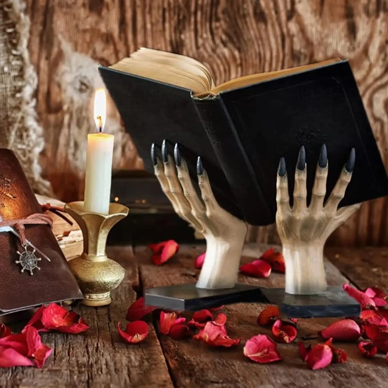Halloween Bookends Decor Gothic Home Decor Bookends Shelves Unique Scary Monster Hand Book Ends Spooky - product image 3