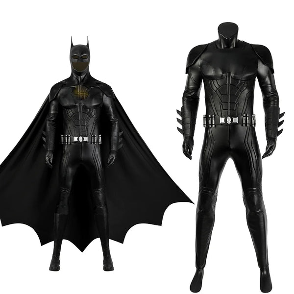 Bruce Costume Wayne Men Disguise Full Set Halloween Suit - Belt / XXXL