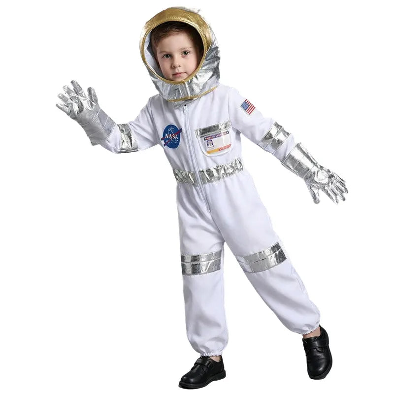 Kids Astronaut Suit Space Costume Halloween Cosplay Party Outfit for Boys Girls School Performance Wear with - product image 1