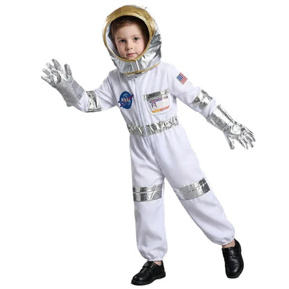 Kids Astronaut Suit Space Costume Halloween Cosplay Party Outfit for Boys Girls School Performance Wear with - product image 1