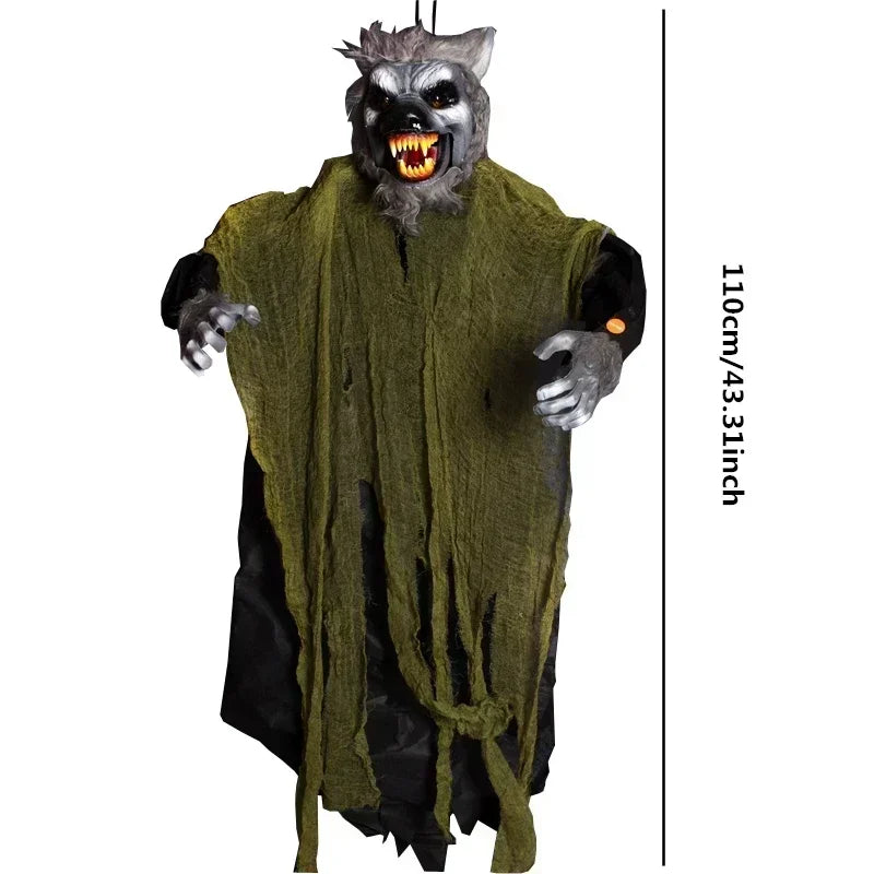 1-Piece Halloween Decoration Hanging Pumpkin Head Scream Sound Party Prop Haunted - product image 26