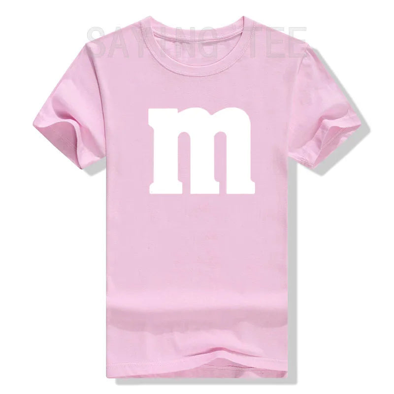 Women's Letter M T-Shirt Chocolate Candy Team T-Shirt Ropa Plus Mujer Top Costume - alternate view 16
