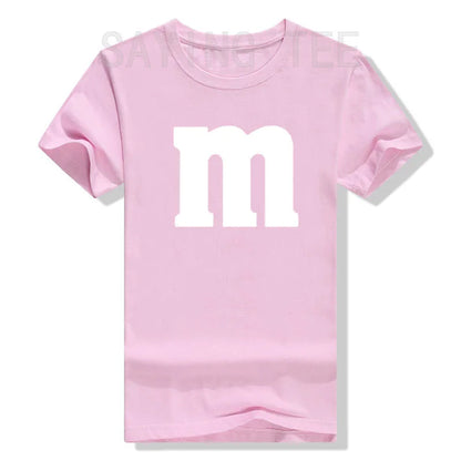 Women's Letter M T-Shirt Chocolate Candy Team T-Shirt Ropa Plus Mujer Top Costume - alternate view 16