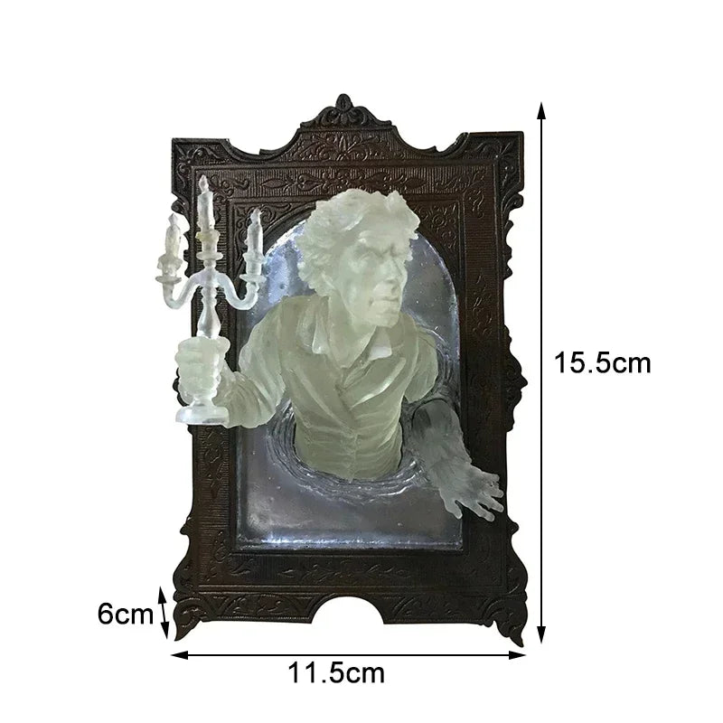 Gothic Devil Hand Wall Decor, Luminous Ghost Mirror Photo Frame, Spooky Halloween Ornament & Craft Gift - product image 7