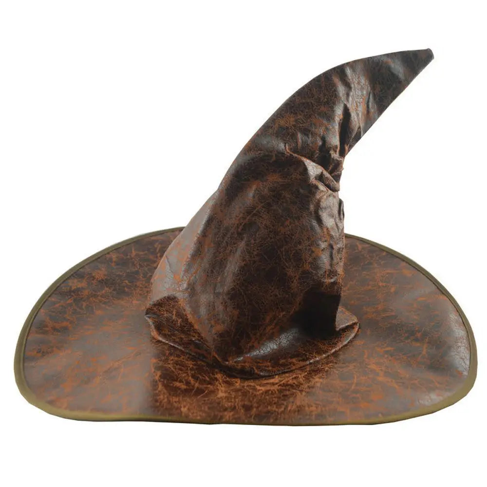 Witch Props Wizard PU Leather Hat