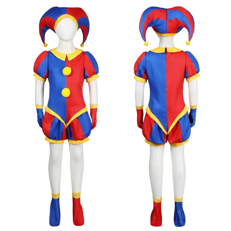 Pomni Costume Anime the Amazing Digital Circus Cartoon Uniform Hat Gloves Halloween for - Hat adult / Kids 120