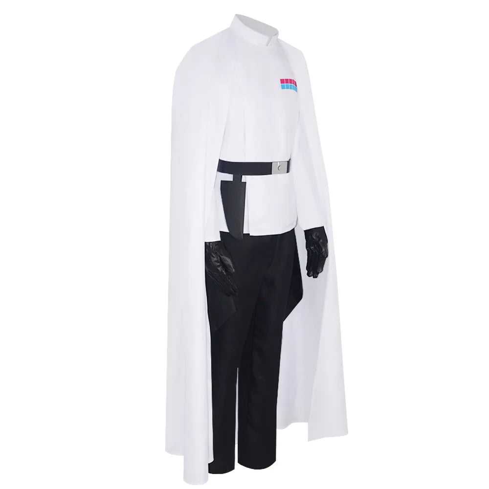 Men Movie Guerre Stellari Imperial Officer Costume for Halloween Rogue Costume Uniform - WHITE / L